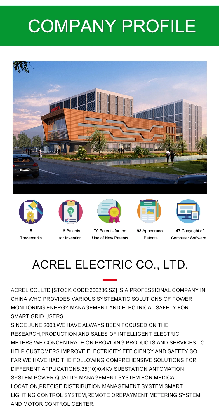 Acrel Single Phase LCD Display PV/Solar Inverter Energy Meter with CT RS485/Modbus ACR10r-D16te Can Work with Solis