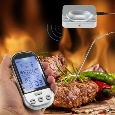 Moniteur de température de barbecue avec alarme Thermomètre de cuisson Bluetooth sans fil numérique Bl11777