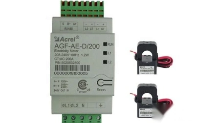 Acrel Agf-Ae-D/200 monophasé 2 canaux 3 fils solaire rail DIN compteur d'énergie solaire compteur d'énergie pour onduleur hors réseau dans le système de surveillance PV