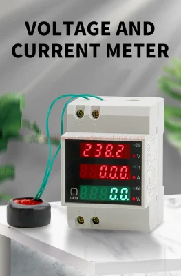 Rail DIN Wattmètre ca 110V 220V 380V 100A ampèremètre voltmètre Volt ampère facteur de puissance actif temps énergie tension courant